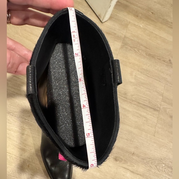 Black Leather Knee-High Boots - Picture 12 of 17